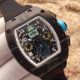 2017 Clone Richard Mille RM011 Chronograph Watch Black Case White Inner rubber  (2)_th.jpg